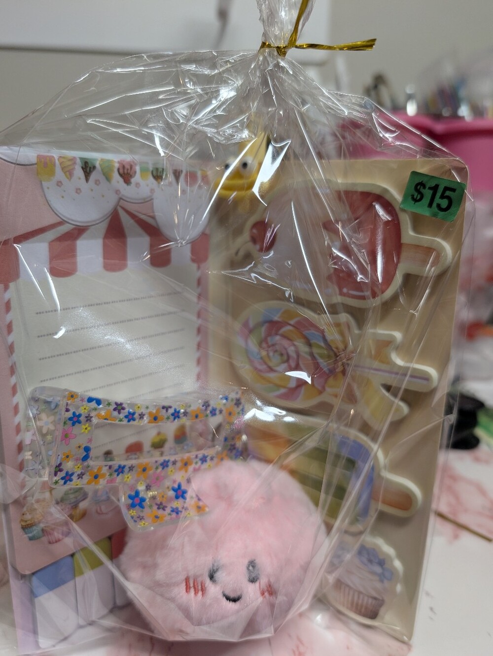 Cute Pink Cotton Candy Plush Party Set - Home Party Supplies